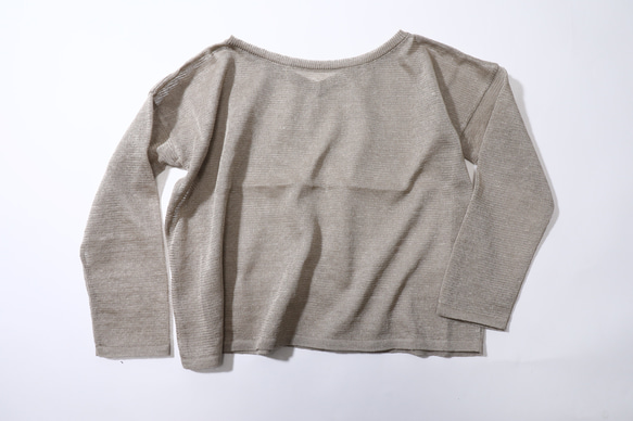 【特別提供品】リネン100％♡前後2WAYプルオーバー　キナリ 1枚目の画像