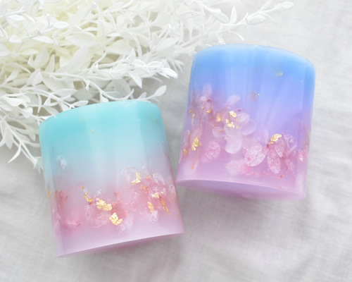 ボタニカルキャンドル ランタン♡桜イメージ キャンドル