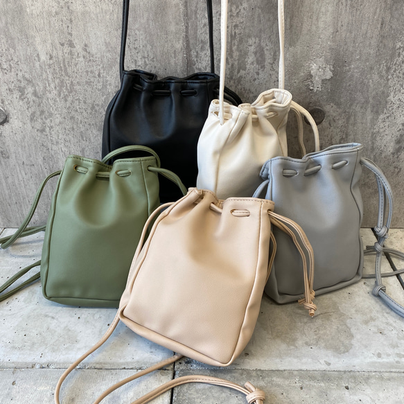 巾着スマホショルダー/巾着 スマホ ミニショルダー 携帯用