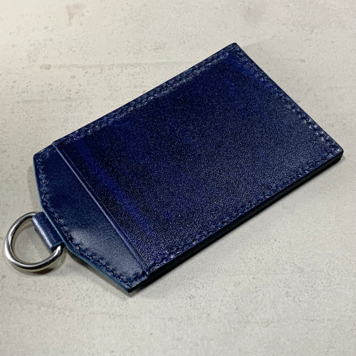 IDカードホルダー 社員証 縦型 ルガトーショルダー×サドルレザー
