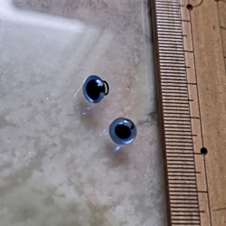 ドイツ製　ガラス　テディベア　アイ 1セット（2個入り）ブルー 3枚目の画像