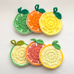 送料込み》北欧カラーのレトロなお花モチーフ エコたわし アクリル