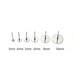 ese71-4 [20 件/10 對] 約 6mm 圓板 316L 耳環硬體手術不鏽鋼 第6張的照片
