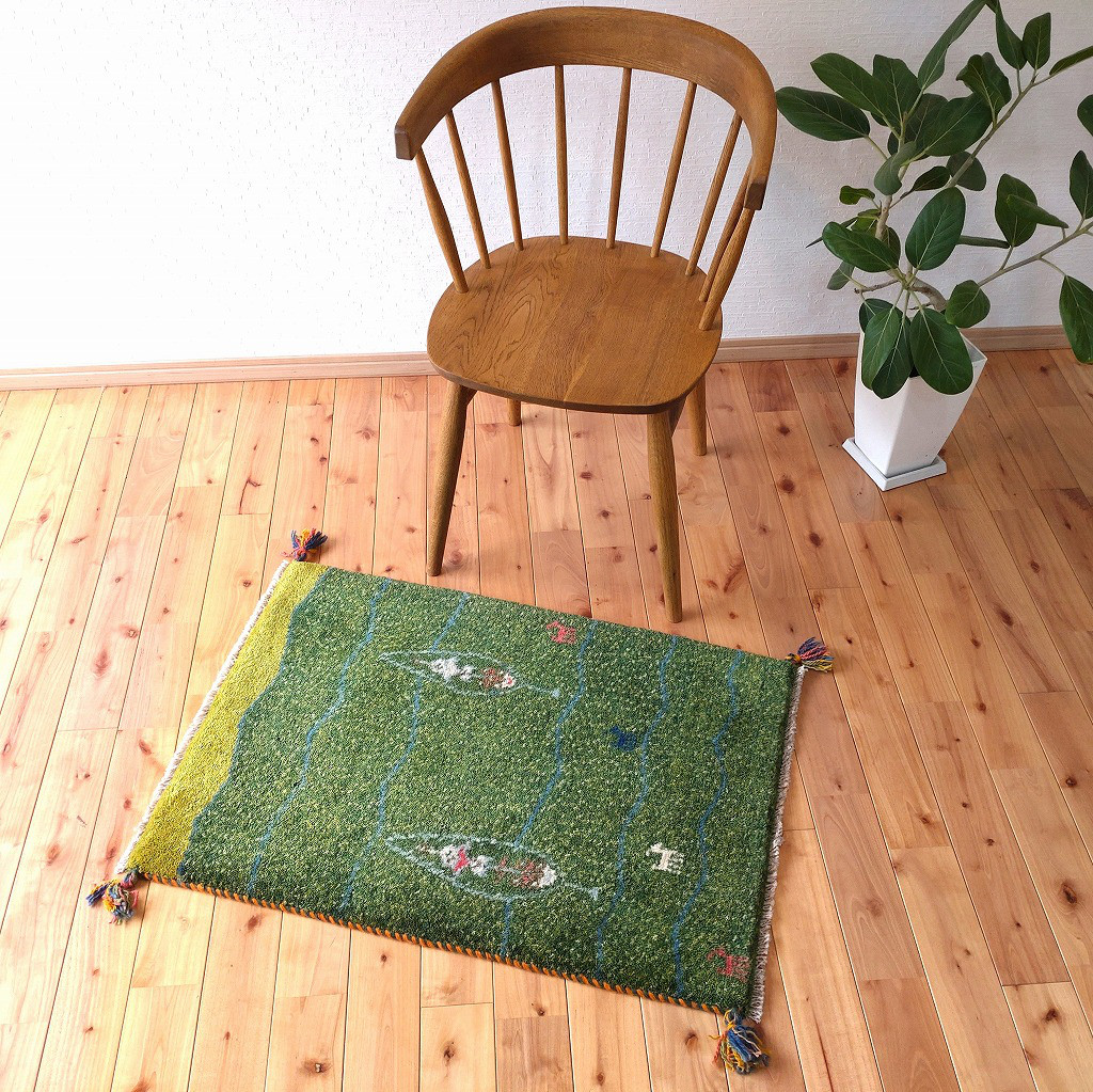 新品2024年購入イラン製手織りギャッベ