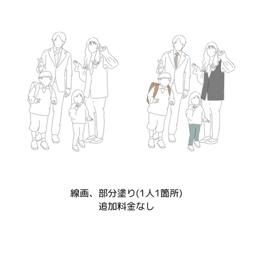 データ納品】イラストオーダー/SNSアイコン/ホーム画面/線画イラスト 