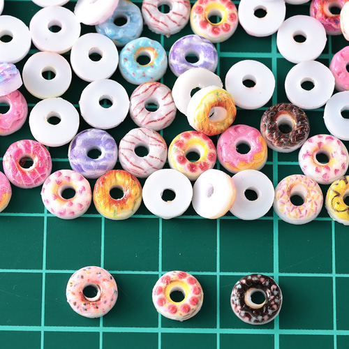 ロゴネイルパーツ　デコパーツミックス30g デコパーツ ドーナツ ミックス お菓子 9mm 300個 ネイルパーツ