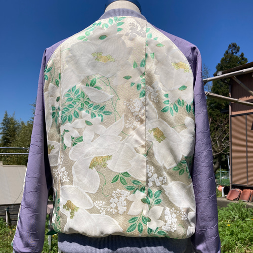 着物リメイクスカジャン リバーシブル 振袖リメイク 和服 着物リメイクスカジャン リバーシブル 振袖リメイク 和服