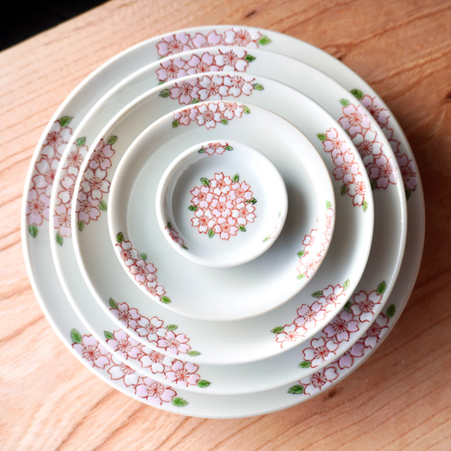 葉桜紋シリーズ 大きめ2サイズ /葉桜紋5寸皿（約15.8cm）or