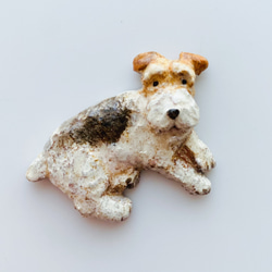 ワイアーフォックステリアブローチ　（wire fox terrier） 2枚目の画像