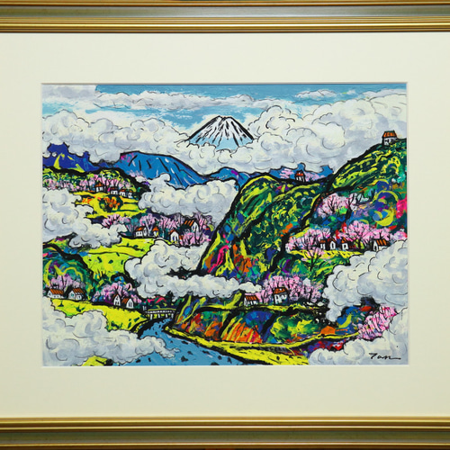 アクリル画 6号アクリル画】 商品名 「小判伝説11」 額付き6号