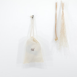 「SALE50%OFF」<3日以内発送>　コットンリネンつば広ハット　折り畳み可　名入れ巾着選択可 ＜全2色＞ 12枚目の画像