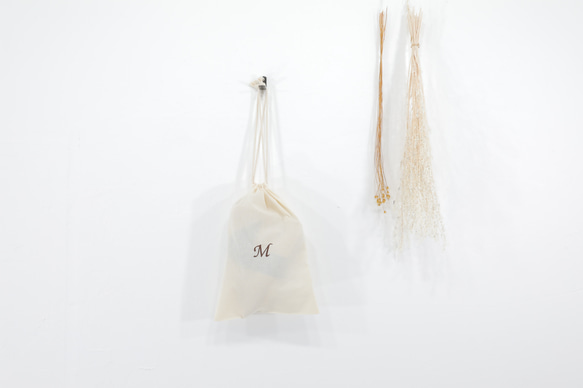 「SALE50%OFF」<3日以内発送>　コットンリネンつば広ハット　折り畳み可　名入れ巾着選択可 ＜全2色＞ 12枚目の画像