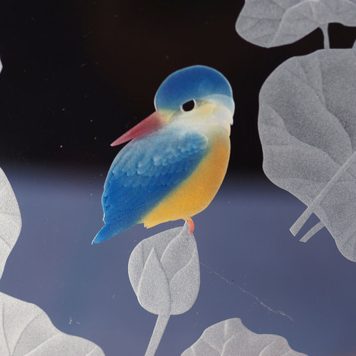 飾り皿「蓮池に翡翠」 中皿 自由工房 通販 17546880｜Creema(クリーマ)