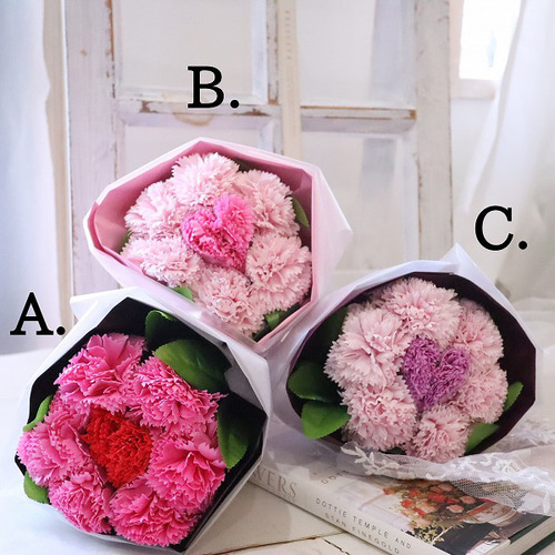 花 アートフラワーブーケ カーネーション ブーケ プレゼント 5 5月の