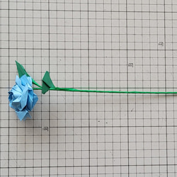 折り紙 バラ 水色系 10本セット 花束 ギフト 飾り 3枚目の画像