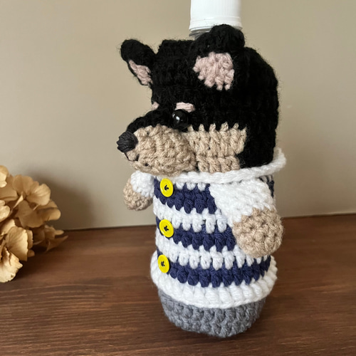 ペットボトルカバー 水筒カバー 編みぐるみ ボトルカバー 愛犬グッズ