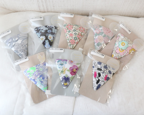 リバティプリント使用パッチンピン/三角5.5cmサイズ/1個 ヘアピン