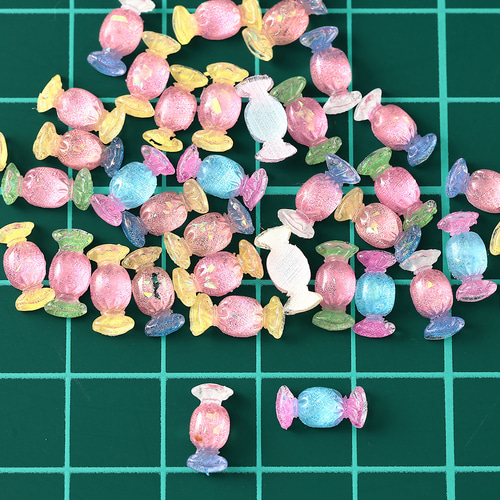 デコパーツ 飴 10mm キャンディー 300個 ミックス 3D ネイルパーツ