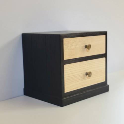 桐箱屋が作る 桐の二段小物入れ 玄関やリビングに ハンコや鍵