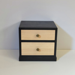 桐箱屋が作る　桐の二段小物入れ　玄関やリビングに　ハンコや鍵、アクセサリー等　ちょっとしたモノを入れて置いてみませんか？ 4枚目の画像