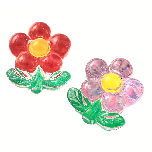 デコパーツ 花 8mm ミックス 250個 3D ネイルパーツ フラワー ミニ