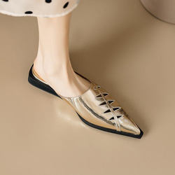 レディース本革レザー靴散歩旅行シューズ サンダル スリッパ 21.5cm～25cm 5枚目の画像