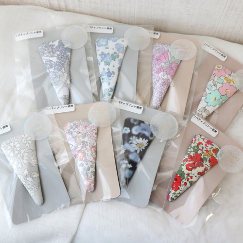 リバティプリント使用パッチンピン/三角7cmサイズ/1個 ヘアピン  