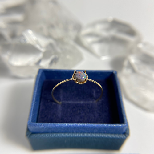 K10ボルダーオパールリング #10.5 未使用 ボルダーオパール リング 10.5号 K10 オーストラリア産