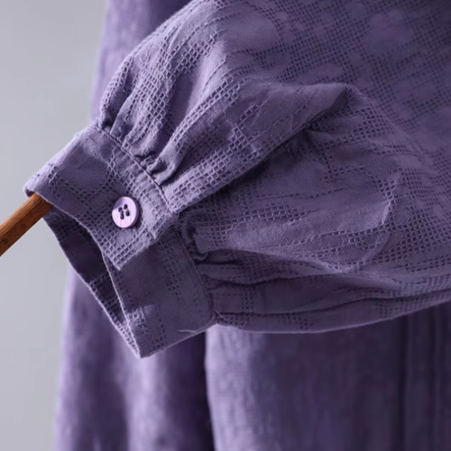 プラダ / コットン 総柄シャツ 38 パープル ブラッシュ柄 ブラウス 紫 プラダ / コットン 総柄シャツ 38 パープル ブラッシュ柄