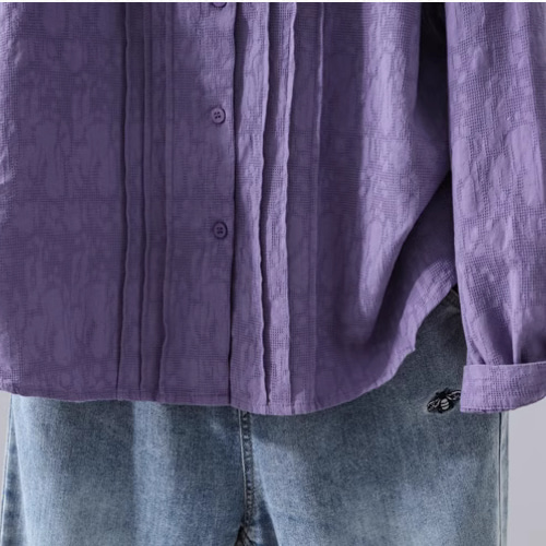 プラダ / コットン 総柄シャツ 38 パープル ブラッシュ柄 ブラウス 紫 プラダ / コットン 総柄シャツ 38 パープル ブラッシュ柄