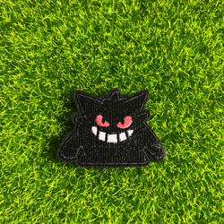 ブラック モンスター 黒 怪獣 ゲンガー 刺繍ワッペン 貼付けタイプワッペン 3枚セット 2枚目の画像