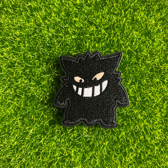 ブラック モンスター 黒 怪獣 ゲンガー 刺繍ワッペン 貼付けタイプワッペン 3枚セット 4枚目の画像