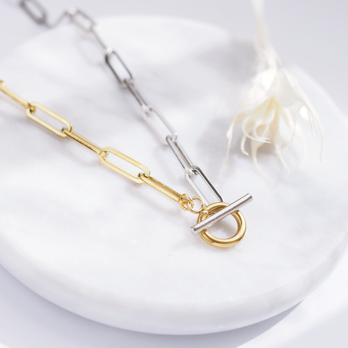 金属アレルギー対応! 18Kゴールド×シルバー バイカラーマンテル 金属アレルギー対応! 18Kゴールド×シルバー バイカラーマンテル