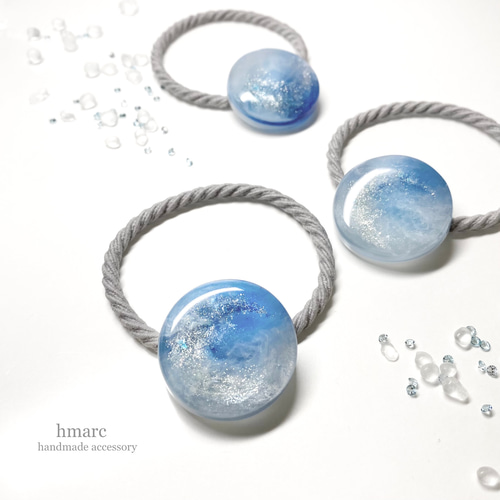 ヨウム レジンヘアゴム 肖像画みたいな雰囲気 猫型レジンヘアゴム