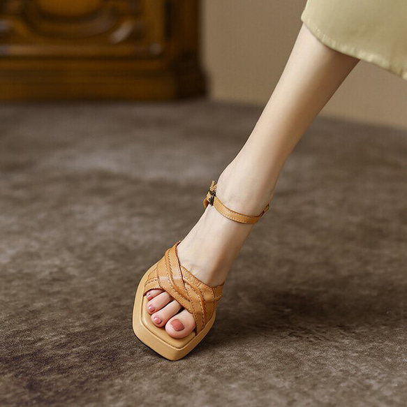 ☀デザイン新作☀本革靴レディースシューズ パンプスサンダルハイヒール 22cm～24.5cm 4枚目の画像