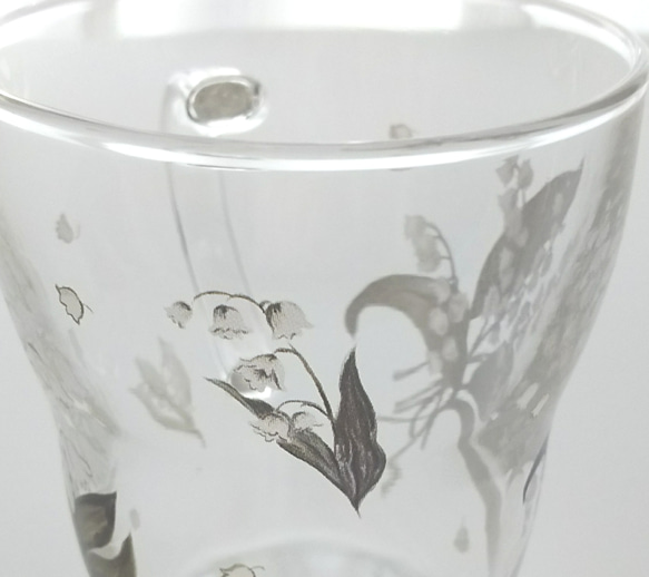 鈴蘭の耐熱ガラスマグカップ 1個 6枚目の画像