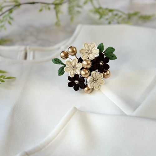 入卒園式に！【佳(よし)】〈髪飾りにもなるブローチ〉入学式