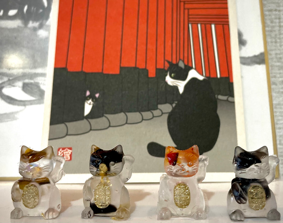 (creema限定) 母の日ギフト ねこちゃん  ルチル 新築祝い 記念日 猫好き 誕生日 開店祝い オルゴニャイト 10枚目の画像