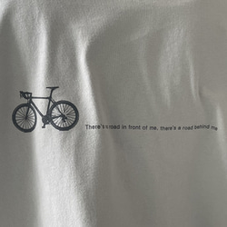 『2024新作』【ユニセックス 】bicycleプリント ビッグシルエット ロングスリーブTシャツ【ブラック】 20枚目の画像