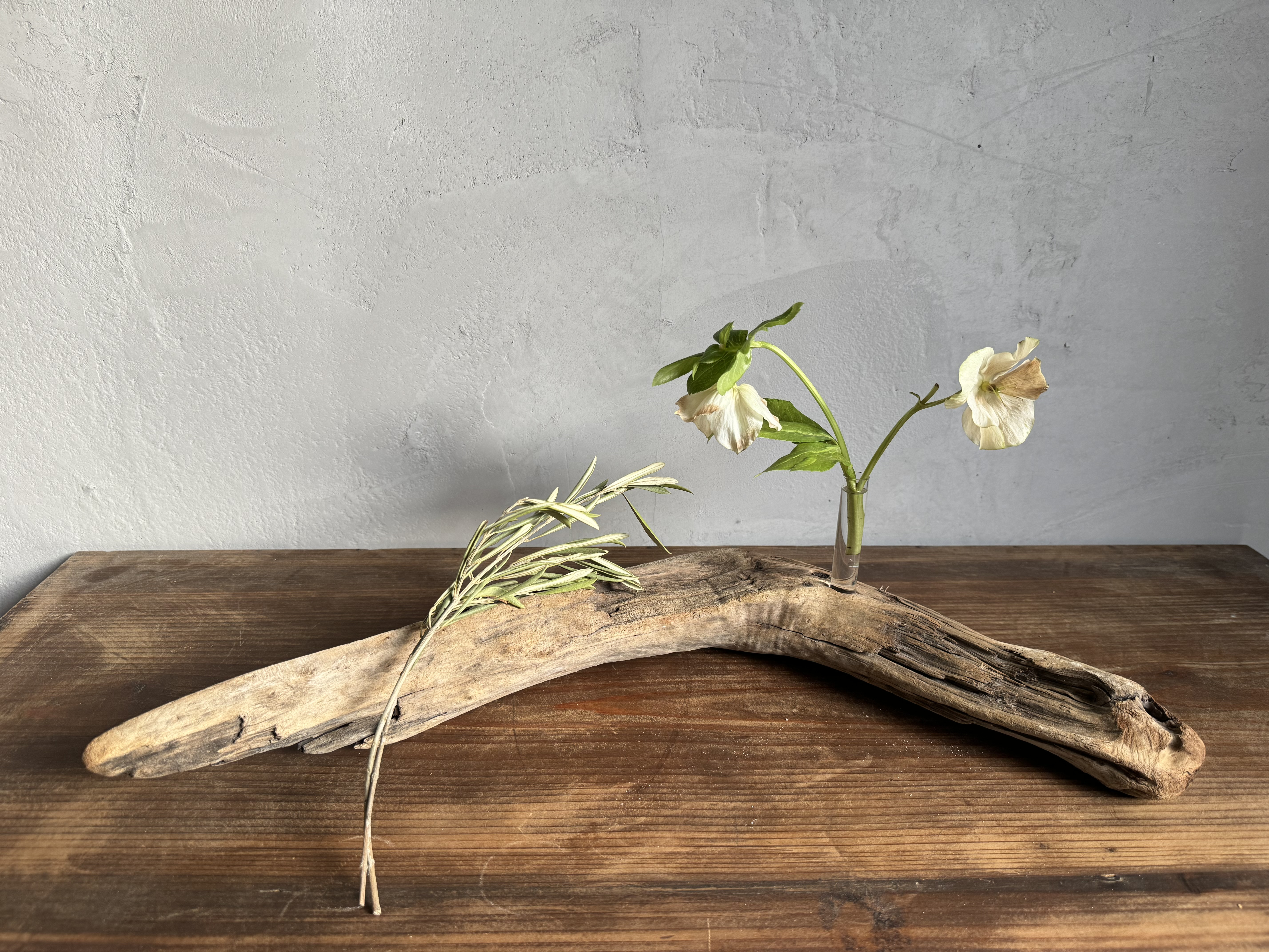 流木一輪挿し　天然素材　D作品　no.68