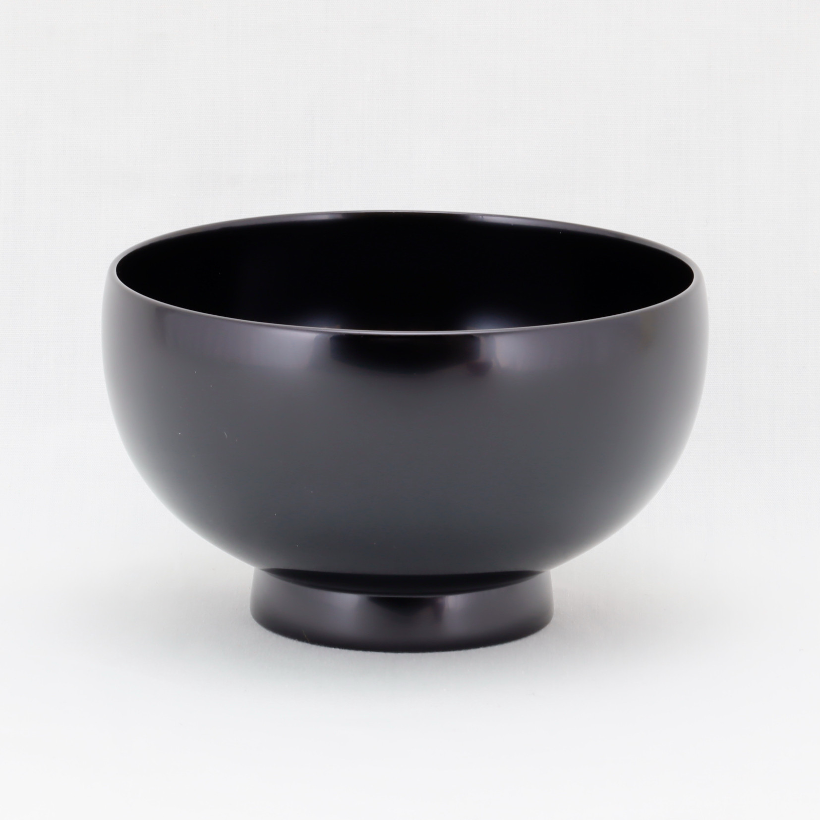 伝統工芸　輪島塗　汁椀／丸形／総黒塗【2023】