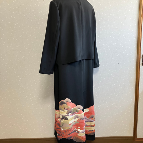 No.110留袖ドレス ノースリーブとボレロ(カーブ)L L〜3Lサイズ15