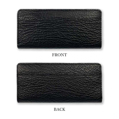 全2色】SUNAMURA 砂村 日本製 高級 シャークレザー ラウンドファスナー  