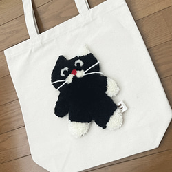 ★Nyan bag★ 我在帆布手提包裡加了一個可愛的貓地毯♪♪ 第2張的照片