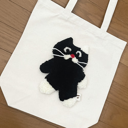 ★Nyan bag★ 我在帆布手提包裡加了一個可愛的貓地毯♪♪ 第1張的照片