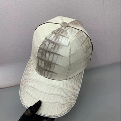 天然ワニ革 レザー UVカット 男女兼用 野球帽 ベースボールキャップ 四季通用 3枚目の画像