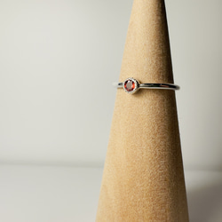 ガーネット　ミル打ちリング　silver925 ミルグレイン 6枚目の画像