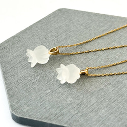 水晶すずらんのネックレス/母の日/天然石 ネックレス・ペンダント