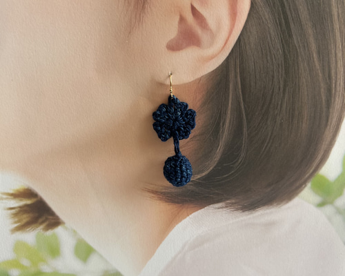 04 ハンドメイドピアス 手染めビーズ　アリス追加 04 ハンドメイドピアス 手染めビーズ アリス追加 04 ハンドメイド