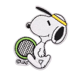 テニス　スヌーピー  アイロンワッペン 1枚 2枚目の画像